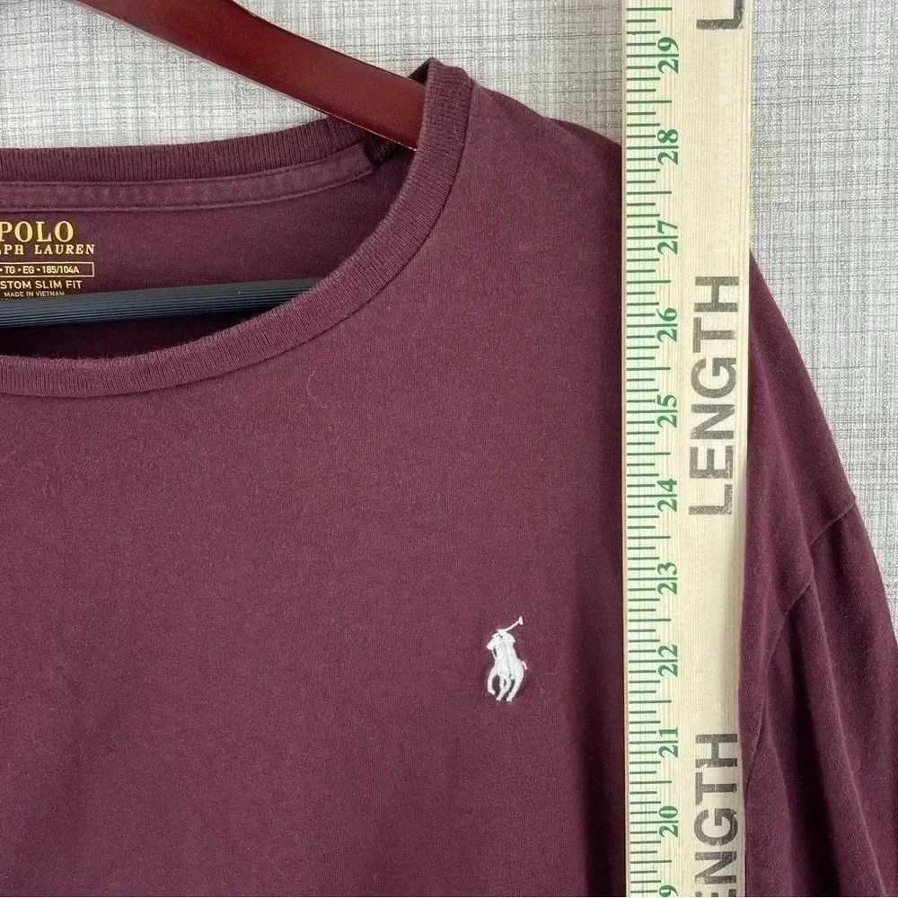 Polo Ralph Lauren shirt long sleeve slim fit Mens Size XL red 3370